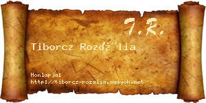 Tiborcz Rozália névjegykártya